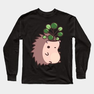 Hedgehog Planter with Pancake Plant Long Sleeve T-Shirt